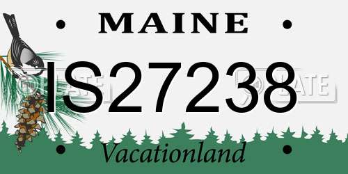 IS27238 Maine License Plate