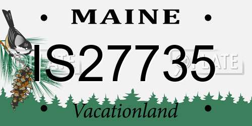 IS27735 Maine License Plate