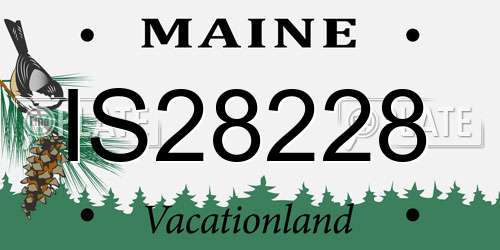 IS28228 Maine License Plate