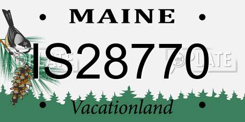IS28770 Maine License Plate