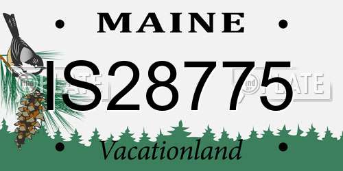 IS28775 Maine License Plate