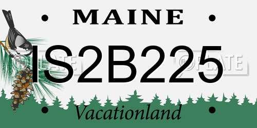IS2B225 Maine License Plate