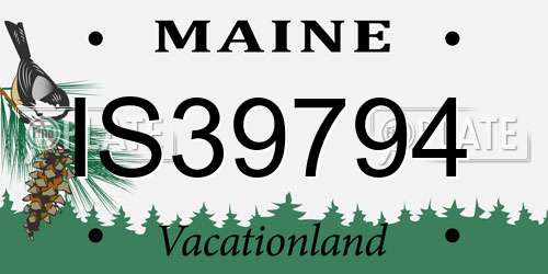 IS39794 Maine License Plate