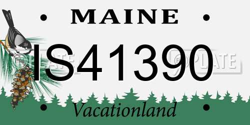 IS41390 Maine License Plate