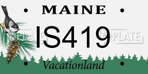 IS419 Maine License Plate