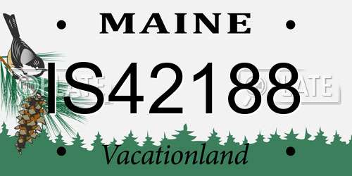 IS42188 Maine License Plate