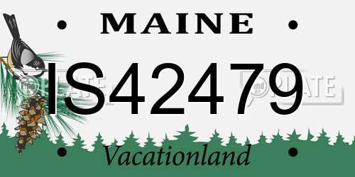 IS42479 Maine License Plate