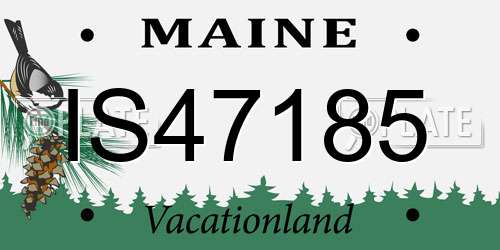 IS47185 Maine License Plate