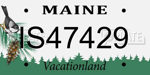 IS47429 Maine License Plate