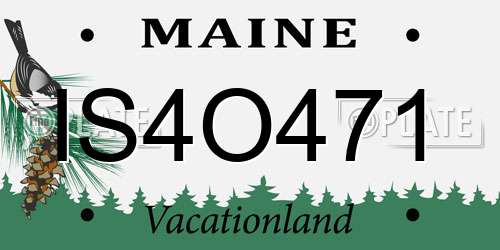 IS4O471 Maine License Plate