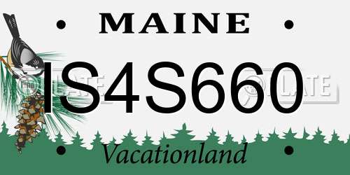 IS4S660 Maine License Plate