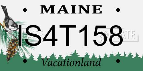 IS4T158 Maine License Plate