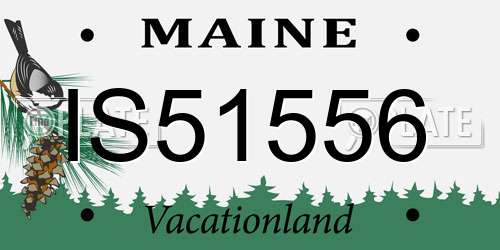 IS51556 Maine License Plate