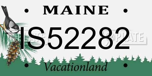 IS52282 Maine License Plate