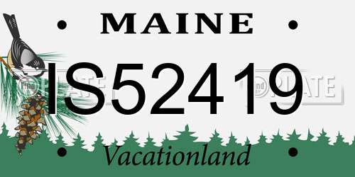IS52419 Maine License Plate