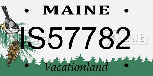 IS57782 Maine License Plate
