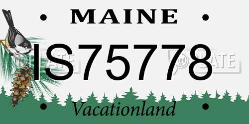 IS75778 Maine License Plate