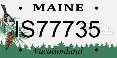 IS77735 Maine License Plate