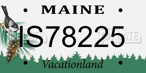 IS78225 Maine License Plate