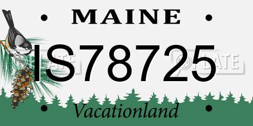 IS78725 Maine License Plate