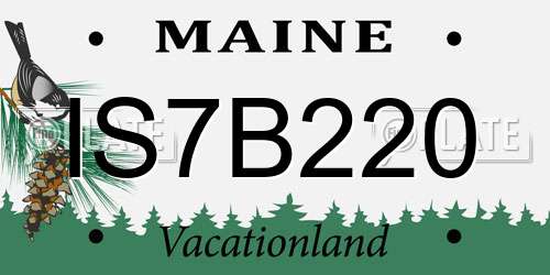 IS7B220 Maine License Plate