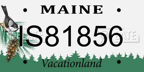 IS81856 Maine License Plate