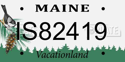 IS82419 Maine License Plate