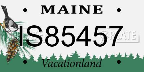 IS85457 Maine License Plate