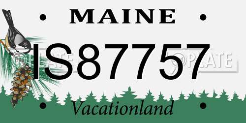 IS87757 Maine License Plate
