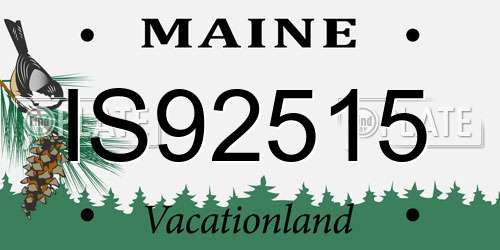 IS92515 Maine License Plate