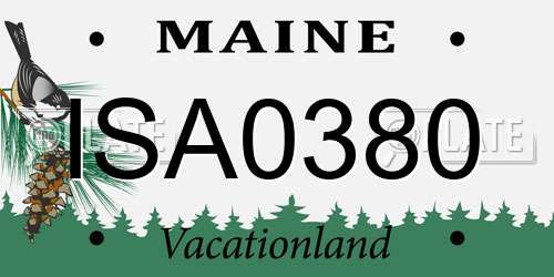ISA0380 Maine License Plate