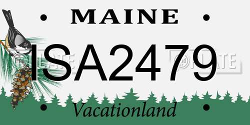 ISA2479 Maine License Plate