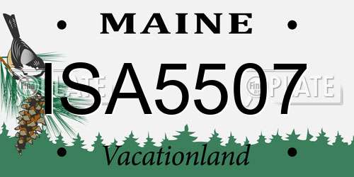 ISA5507 Maine License Plate