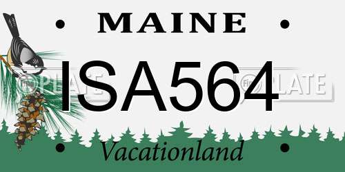 ISA564 Maine License Plate