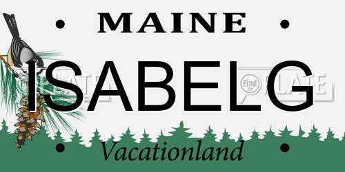 ISABELG Maine License Plate