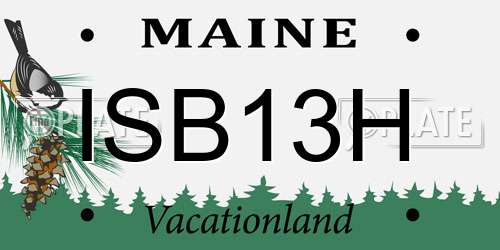 ISB13H Maine License Plate