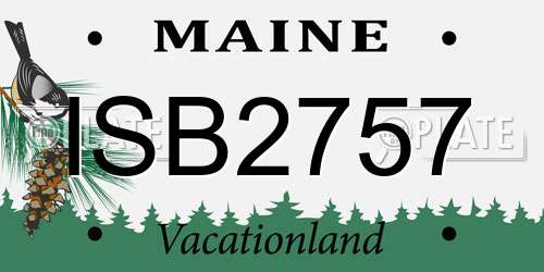 ISB2757 Maine License Plate