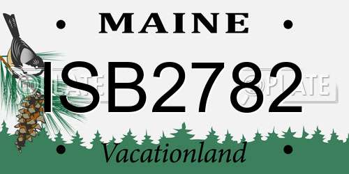 ISB2782 Maine License Plate