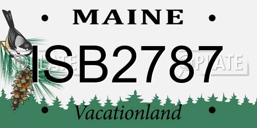 ISB2787 Maine License Plate