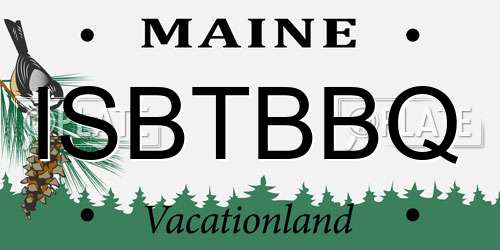 ISBTBBQ Maine License Plate