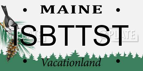 ISBTTST Maine License Plate