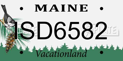 ISD6582 Maine License Plate