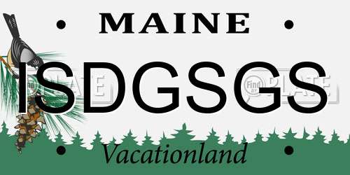 ISDGSGS Maine License Plate