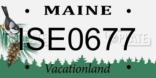ISE0677 Maine License Plate