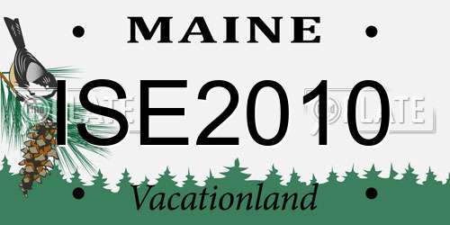 ISE2010 Maine License Plate