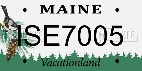 ISE7005 Maine License Plate