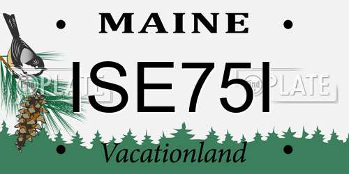 ISE75I Maine License Plate