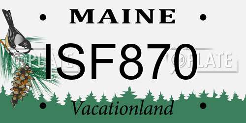ISF870 Maine License Plate