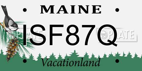 ISF87Q Maine License Plate