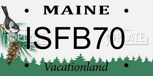 ISFB70 Maine License Plate